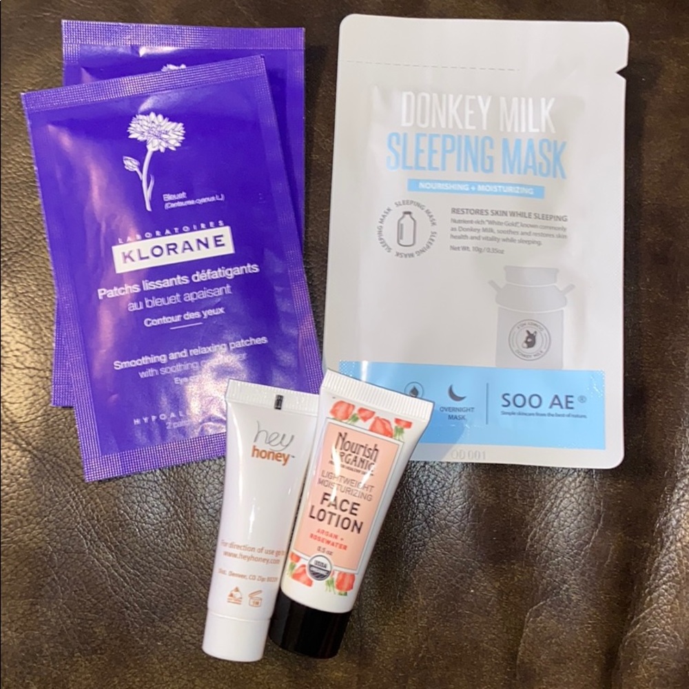 Unused skincare samples